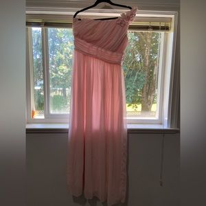 Pink one sleeve dress